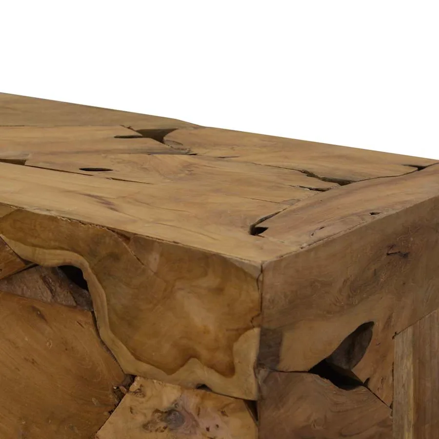 Table basse 90x50x30 cm Teck véritable Marron - 5