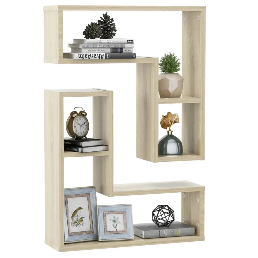 Étagères murales 2pcs chêne sonoma 50x15x50cm bois d'ingénierie - 3