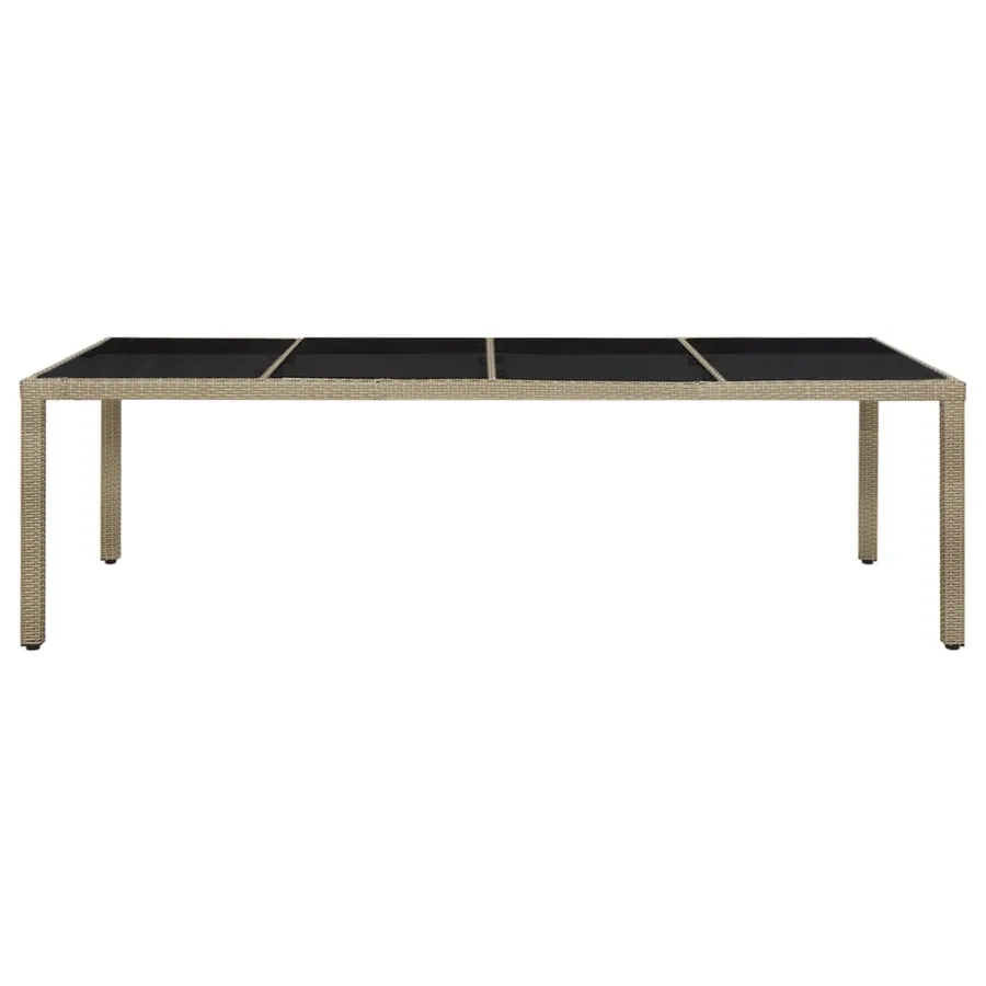 Ensemble à dîner de jardin 9 pcs coussins Résine tressée Beige - 5