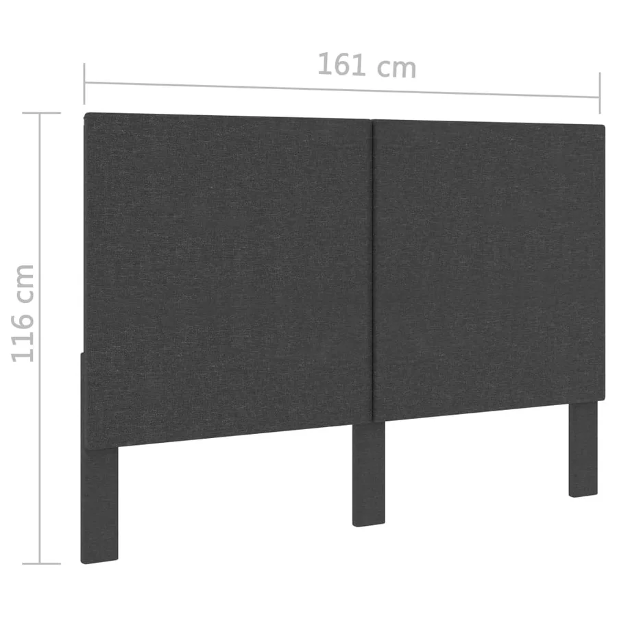 Sommier à lattes de lit Gris foncé Tissu 160x200 cm - 20