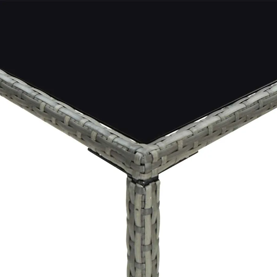 Ensemble de bar de jardin 3 pcs Résine tressée Gris - 13
