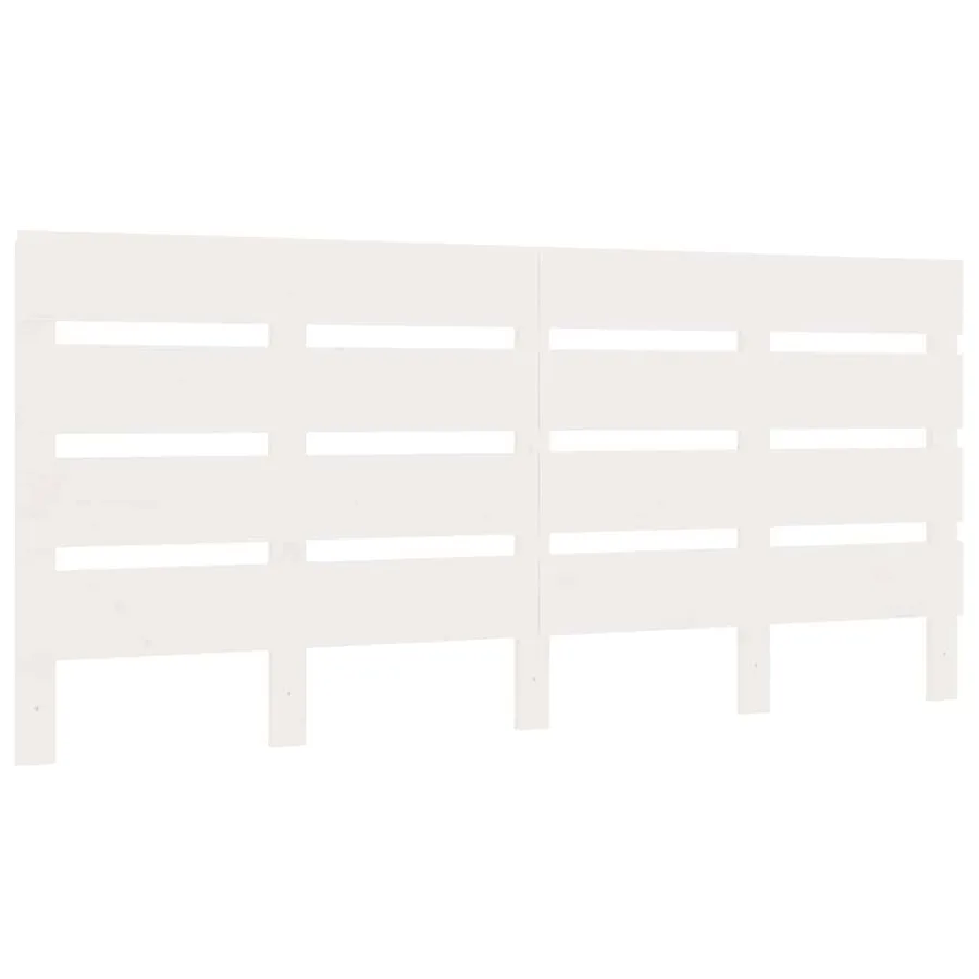 Cadre de lit sans matelas blanc 140x190 cm bois de pin massif - 6