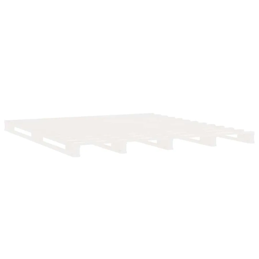 Cadre de lit sans matelas blanc 140x190 cm bois de pin massif - 8