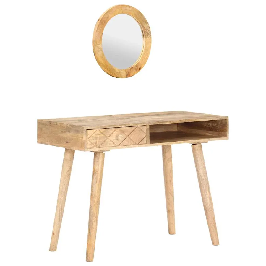 Coiffeuse 100x50x76 cm Bois de manguier solide - 11