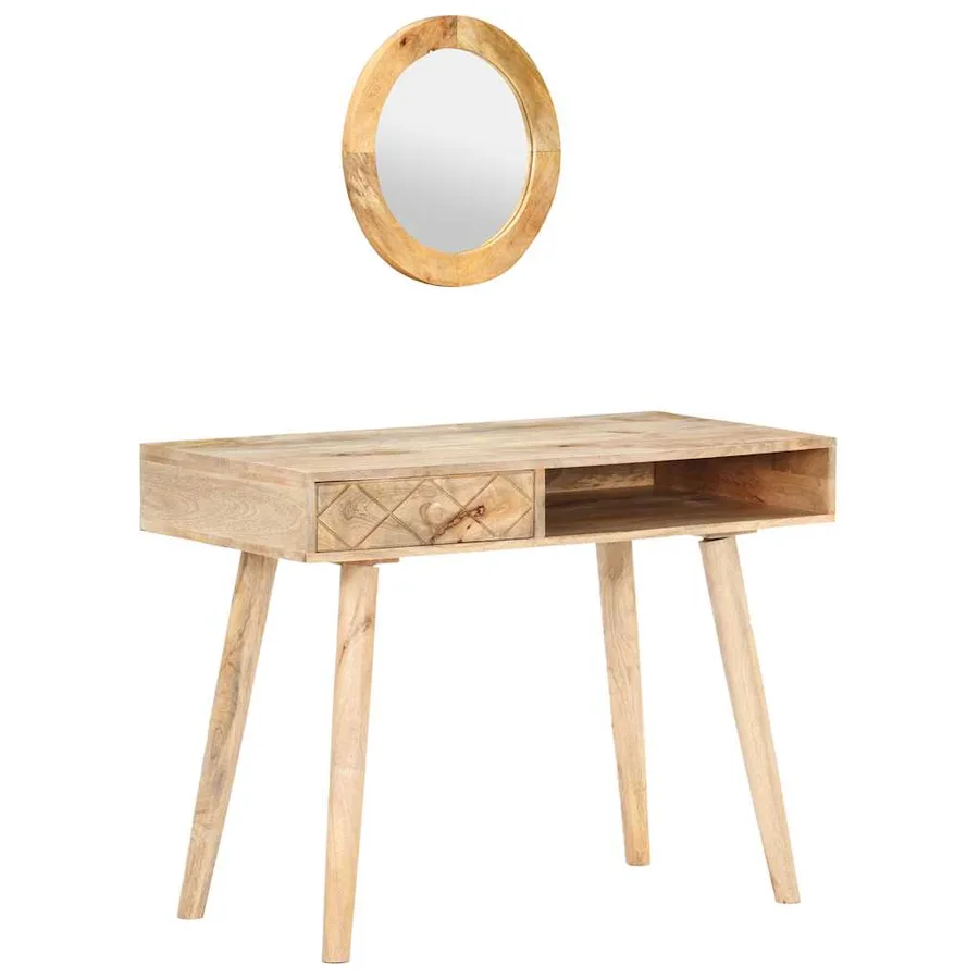 Coiffeuse 100x50x76 cm Bois de manguier solide - 12