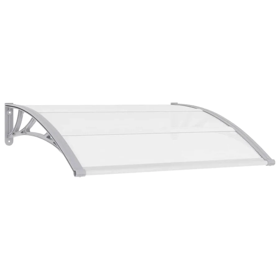 Auvent de porte Gris 120 x 100 cm PC - 2