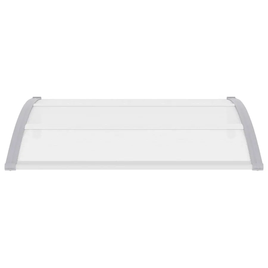 Auvent de porte Gris 120 x 100 cm PC - 4
