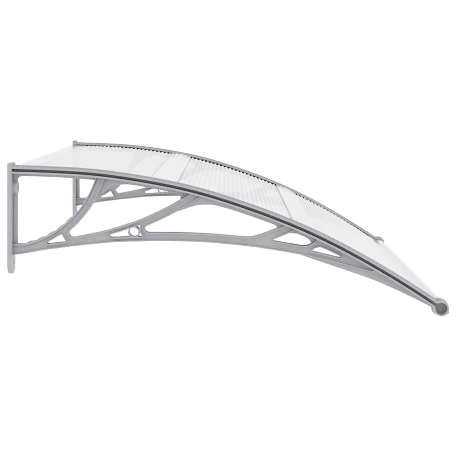 Auvent de porte Gris 120 x 100 cm PC - 5