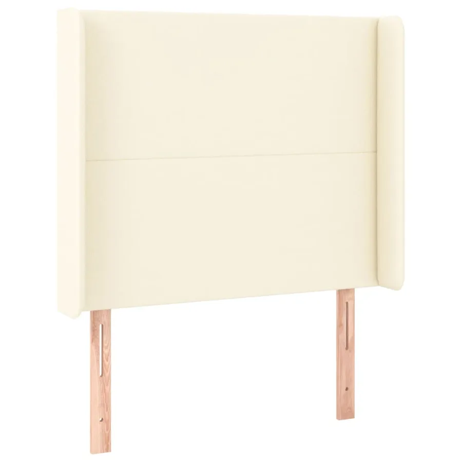 Tête de lit avec oreilles Crème 93x16x118/128 cm Similicuir - 2