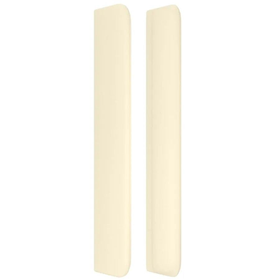 Tête de lit avec oreilles Crème 93x16x118/128 cm Similicuir - 4