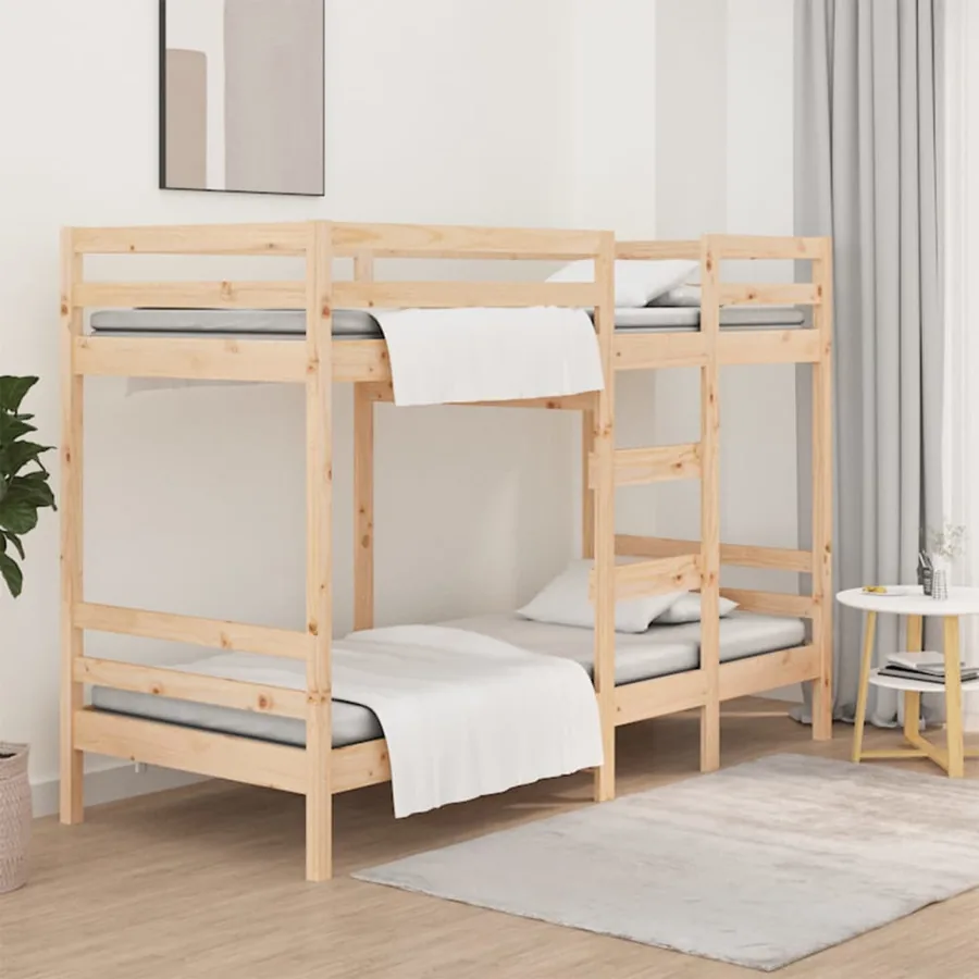 Lit superposé sans matelas 80x200 cm bois de pin massif