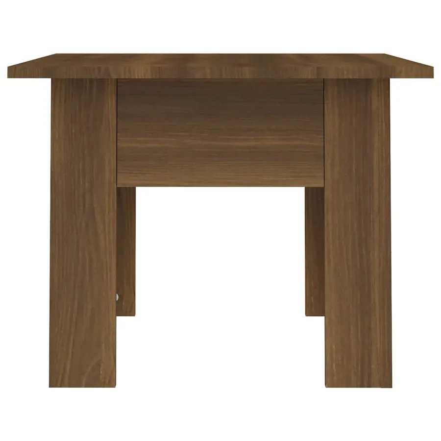 Table basse chêne marron 55x55x42 cm bois d'ingénierie - 5