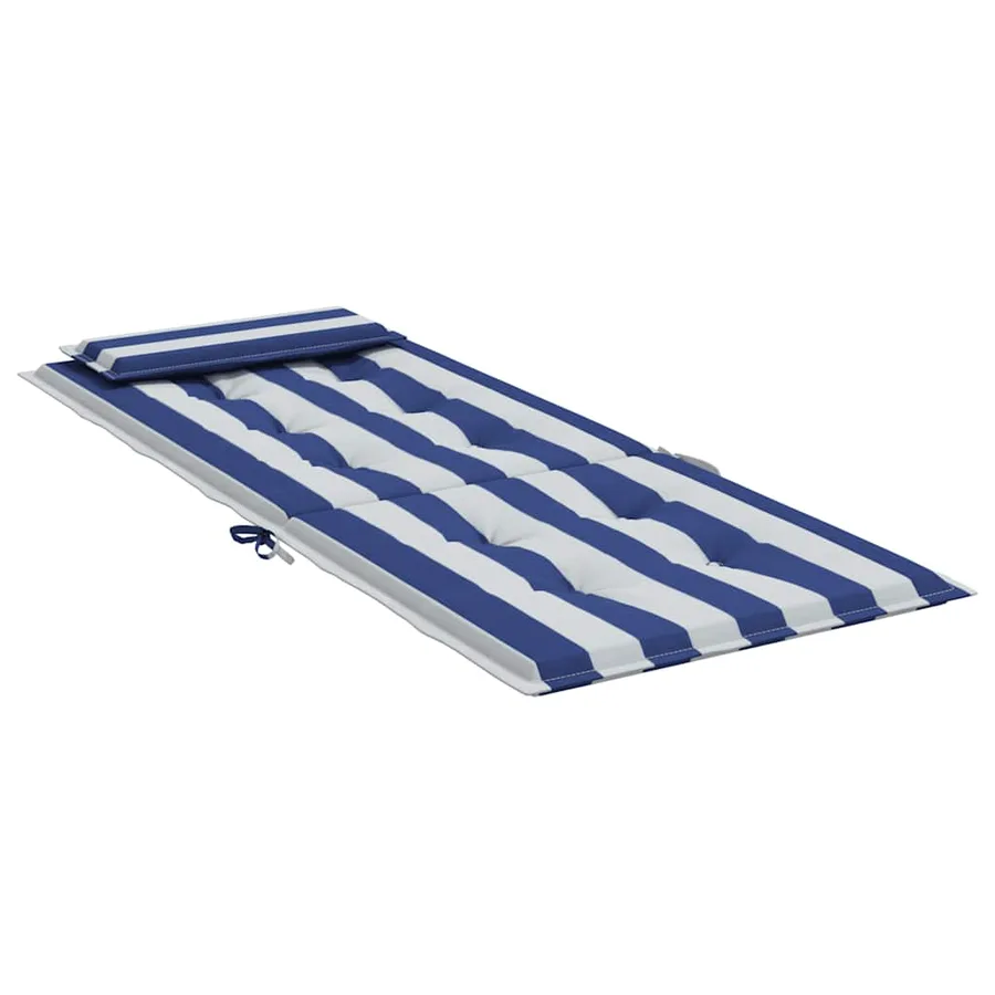 Coussins de chaise à dossier haut lot de 6 rayures bleu/blanc - 6