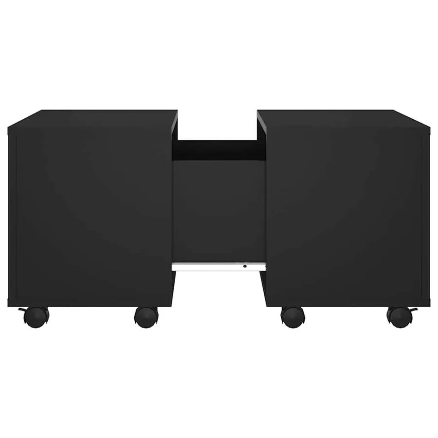 Table basse noir 60x60x38 cm bois d'ingénierie - 6