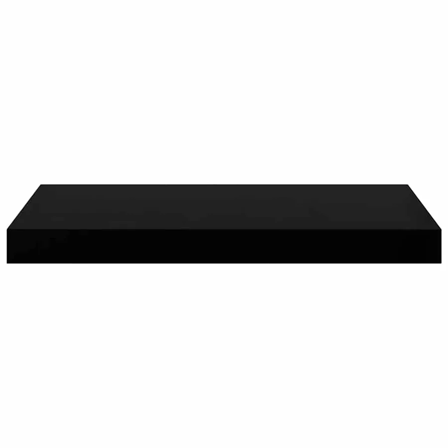 Étagère murale flottante 2 pcs Noir brillant 50x23,5x3,8 cm MDF - 6