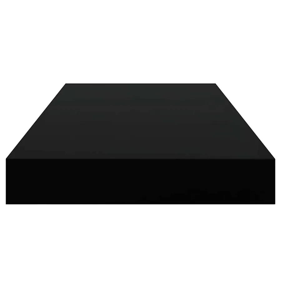 Étagère murale flottante 2 pcs Noir brillant 50x23,5x3,8 cm MDF - 8