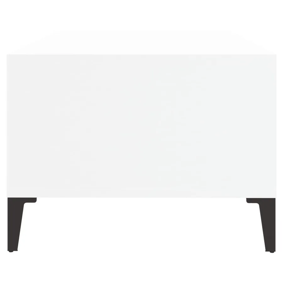 Table basse Blanc 90x50x36,5 cm Bois d'ingénierie - 7