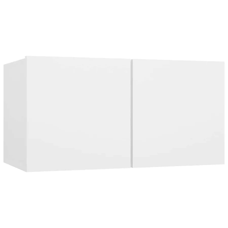 Ensemble de meubles TV 4 pcs Blanc Bois d'ingénierie - 5