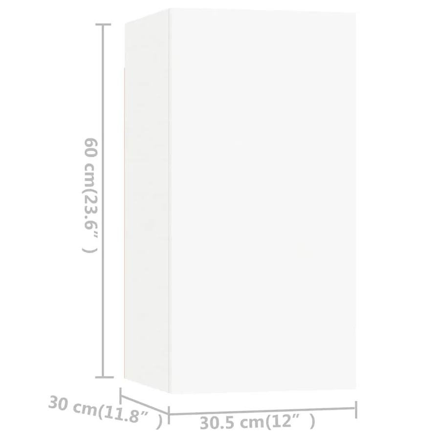 Ensemble de meubles TV 4 pcs Blanc Bois d'ingénierie - 6