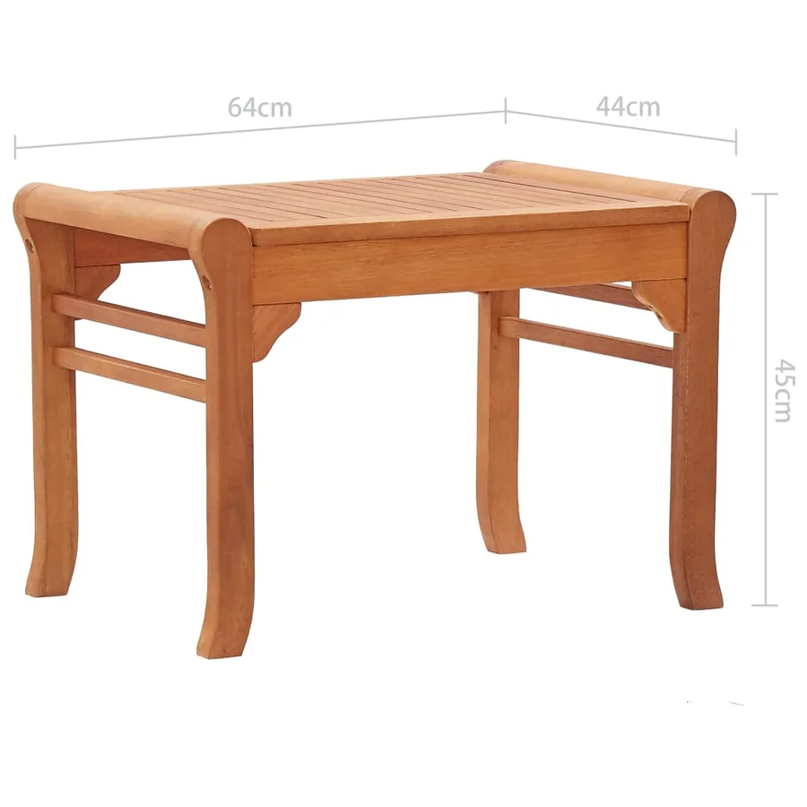 Banc de jardin 64 cm Bois d'eucalyptus solide - 6