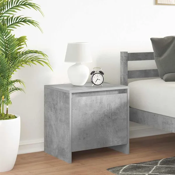 Tables de chevet 2pcs gris béton 45x34x44,5cm bois d’ingénierie