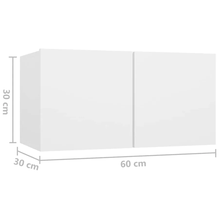 Ensemble de meubles TV 5 pcs Blanc Bois d'ingénierie - 12