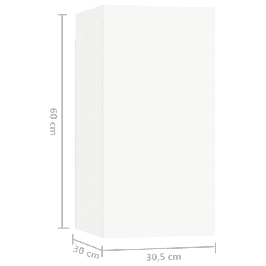Ensemble de meubles TV 5 pcs Blanc Bois d'ingénierie - 13