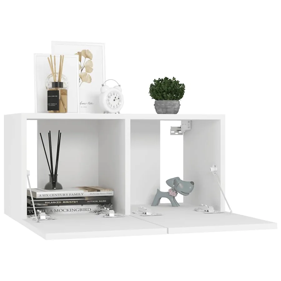 Ensemble de meubles TV 5 pcs Blanc Bois d'ingénierie - 5