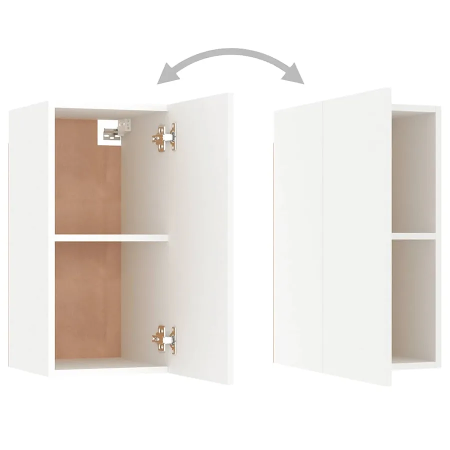 Ensemble de meubles TV 5 pcs Blanc Bois d'ingénierie - 8