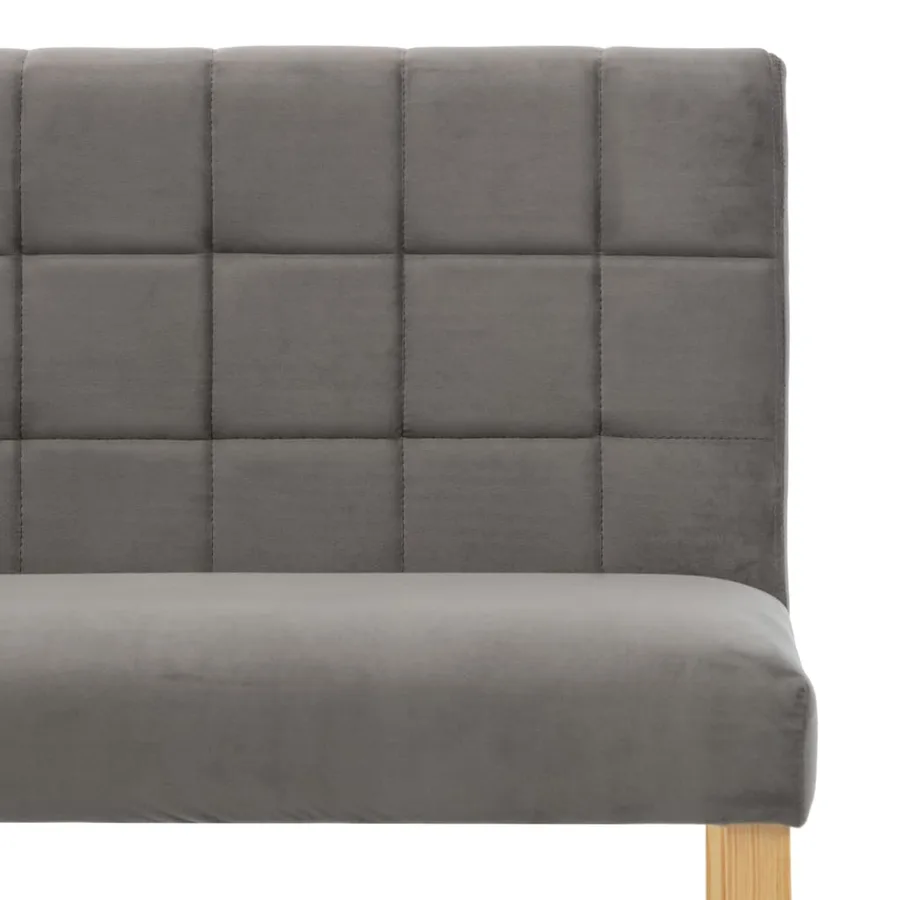Banc 140 cm Gris Velours - 6