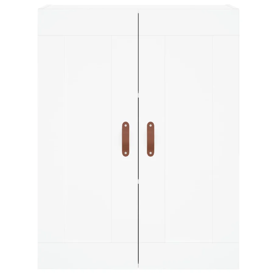 Buffet haut Blanc 69,5x34x180 cm Bois d'ingénierie - 5