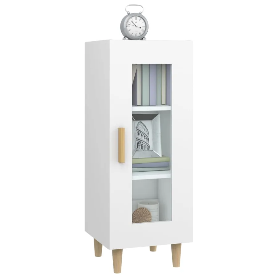 Buffet blanc 34,5x34x90 cm bois d'ingénierie - 4
