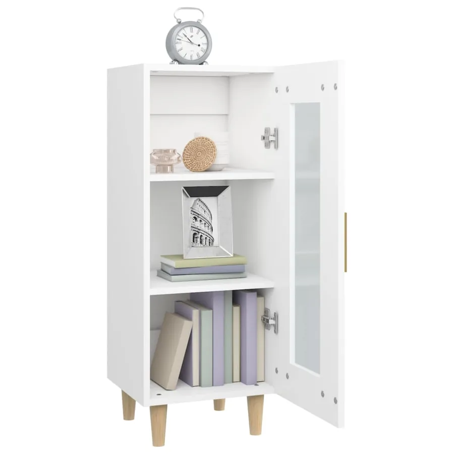 Buffet blanc 34,5x34x90 cm bois d'ingénierie - 5
