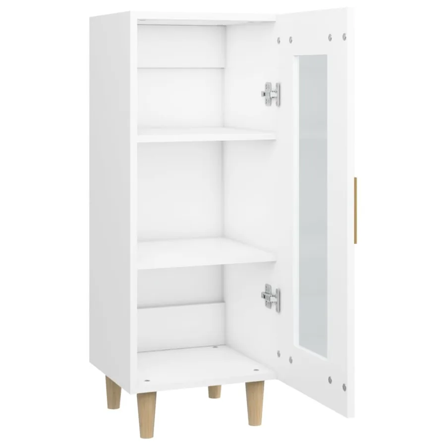 Buffet blanc 34,5x34x90 cm bois d'ingénierie - 8