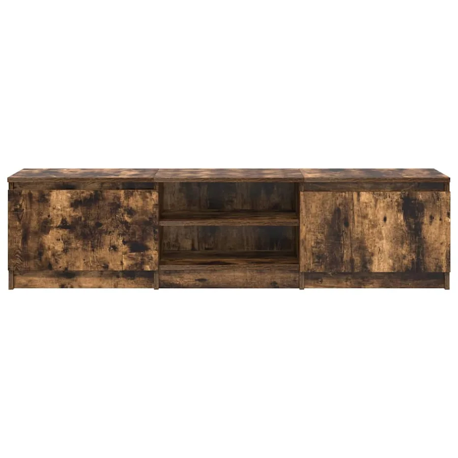 Meuble TV Chêne fumé 140x40x35,5 cm Bois d'ingénierie - 5