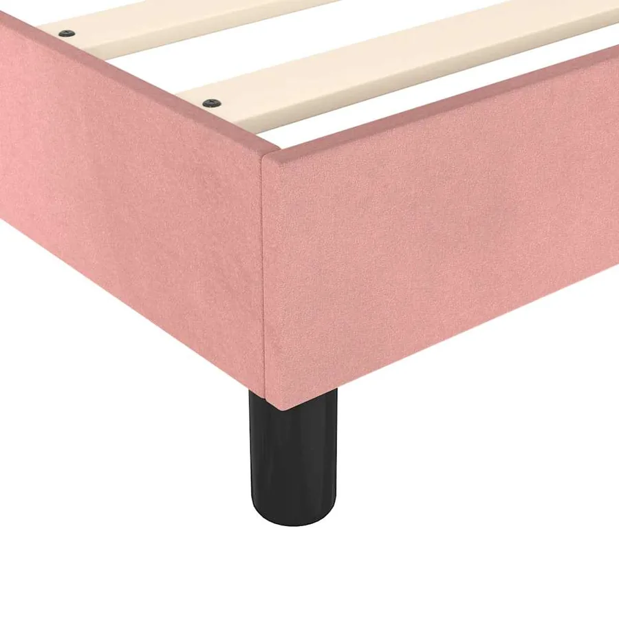Sommier à lattes de lit avec matelas Rose 200x200 cm Velours - 7
