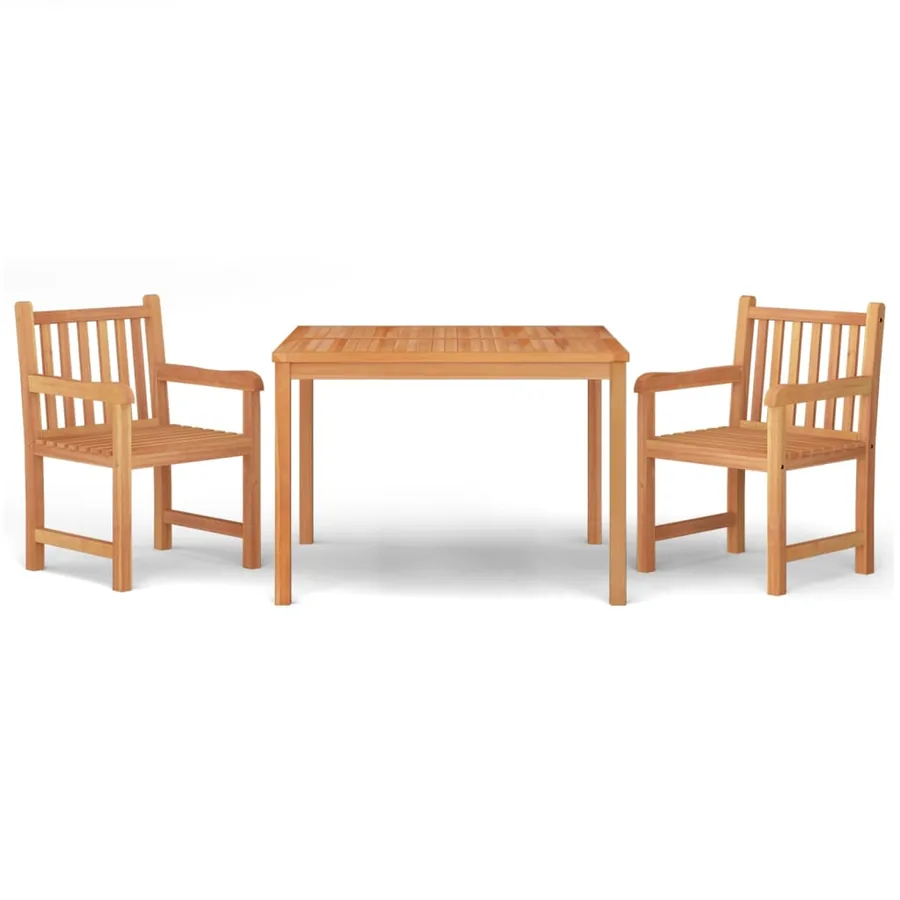 Ensemble à manger de jardin 3 pcs Bois de teck massif - 2