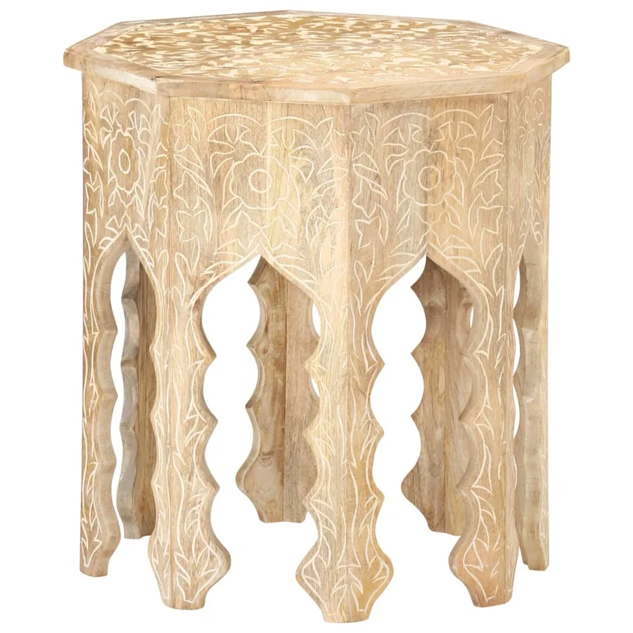 Table d'appoint Ø48 cm Bois de manguier massif - 11