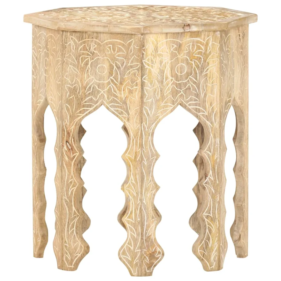 Table d'appoint Ø48 cm Bois de manguier massif - 3