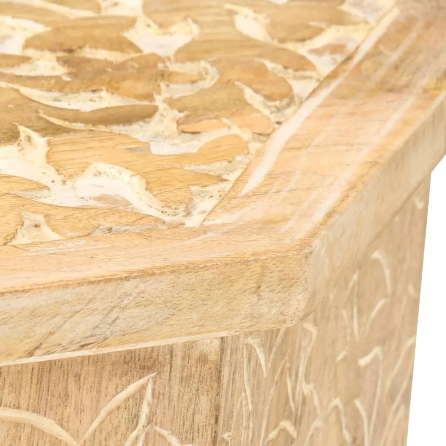 Table d'appoint Ø48 cm Bois de manguier massif - 6