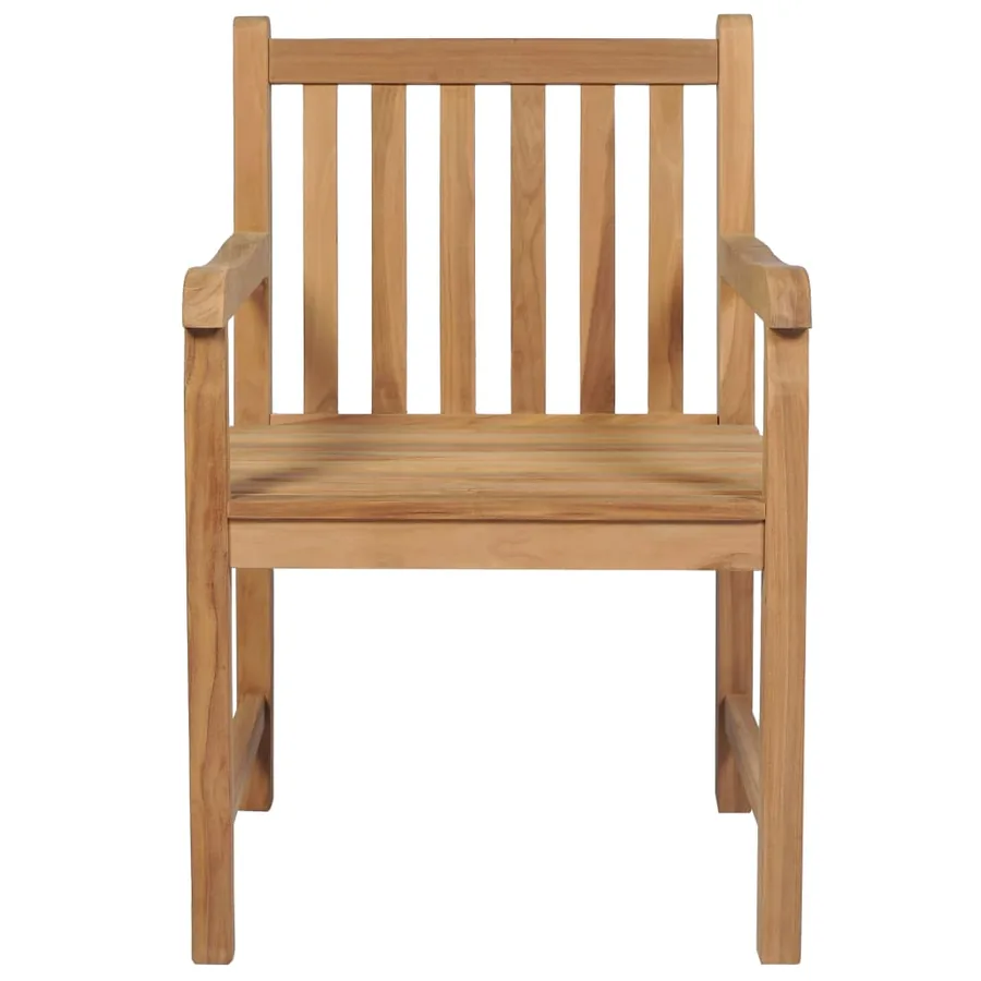 Chaises de jardin lot de 2 avec coussins vert vif Teck massif - 10
