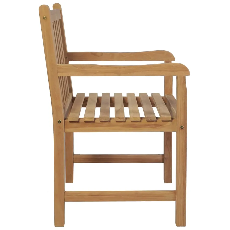Chaises de jardin lot de 2 avec coussins vert vif Teck massif - 11