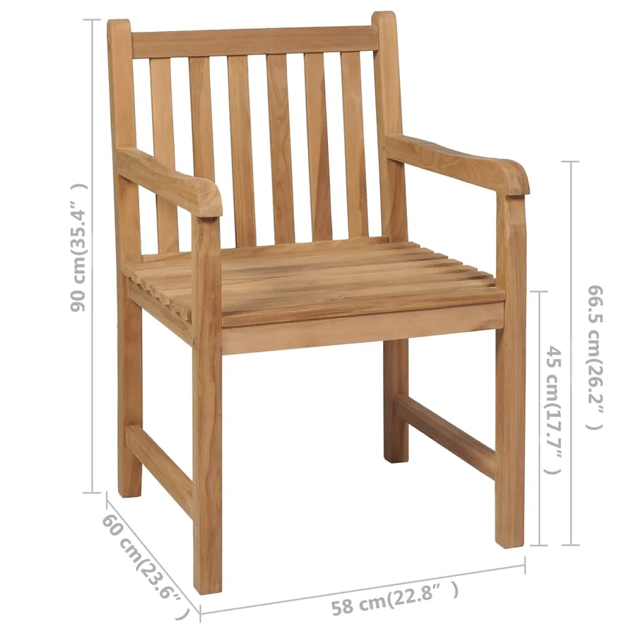 Chaises de jardin lot de 2 avec coussins vert vif Teck massif - 13