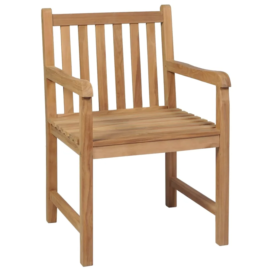 Chaises de jardin lot de 2 avec coussins vert vif Teck massif - 9