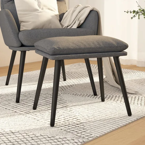 Repose-pied Gris clair 45x29,5x35 cm Tissu
