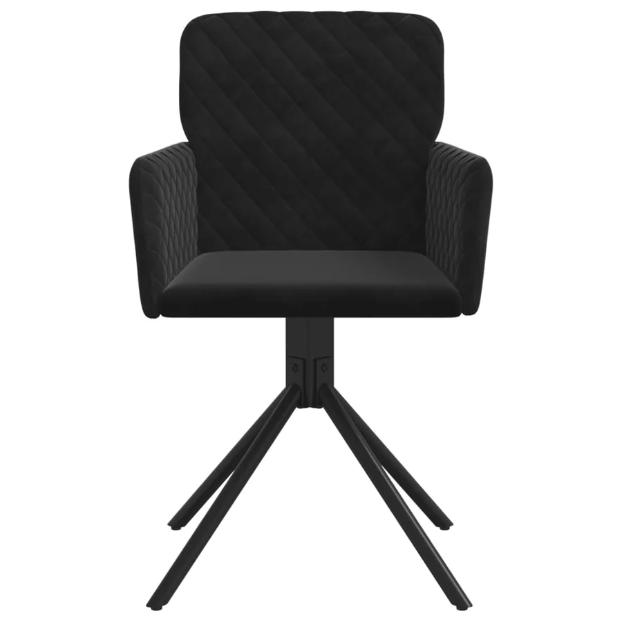 Chaises pivotantes à manger lot de 2 Noir Velours - 4