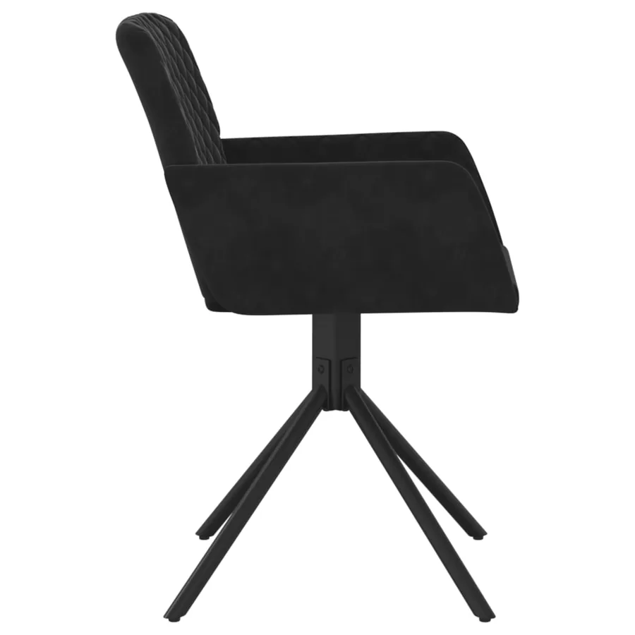 Chaises pivotantes à manger lot de 2 Noir Velours - 5
