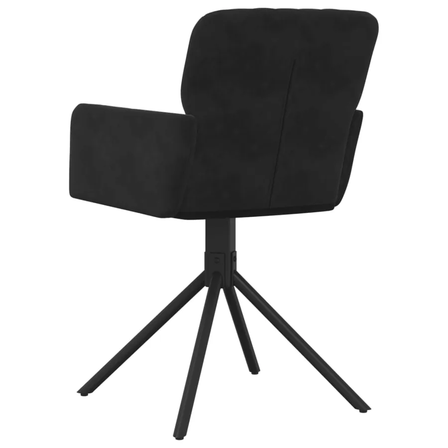 Chaises pivotantes à manger lot de 2 Noir Velours - 6