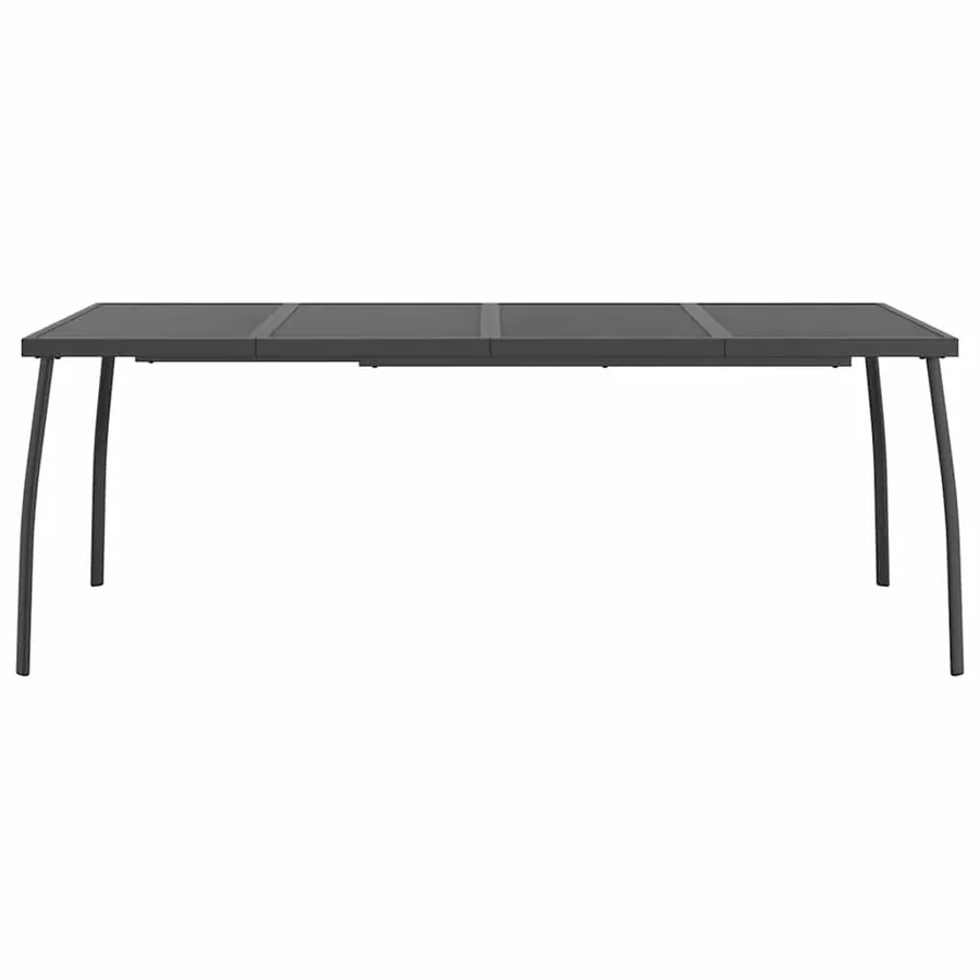 Table de jardin anthracite 200x100x72 cm Treillis d'acier - 3