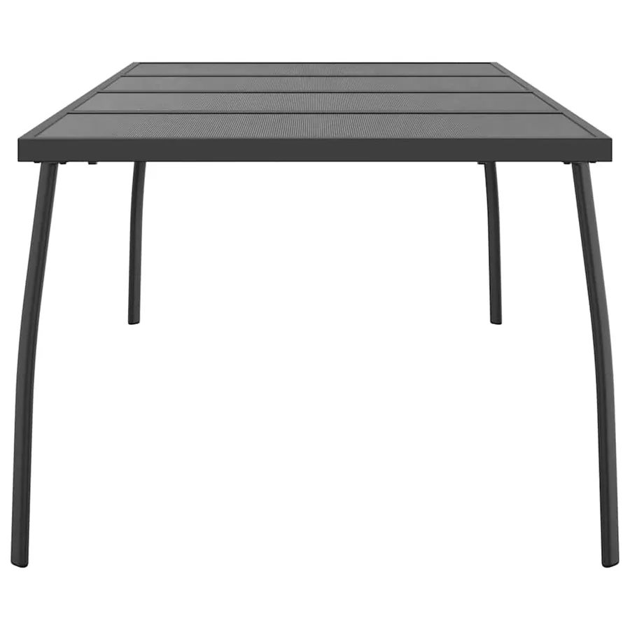 Table de jardin anthracite 200x100x72 cm Treillis d'acier - 4